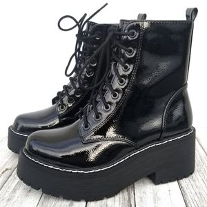 Platform Combat Ankle Boots❤